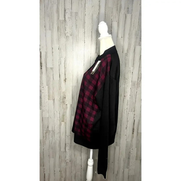 NWT‎ Chereskin Men's XL Red & Black Plaid 1/4 Zip Pullover Sweater - Picture 6 of 6